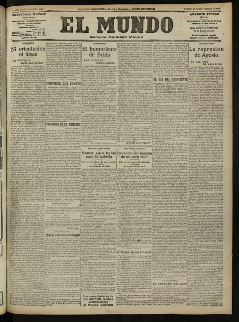 Miniatura de El Mundo del 10 de noviembre de 1917