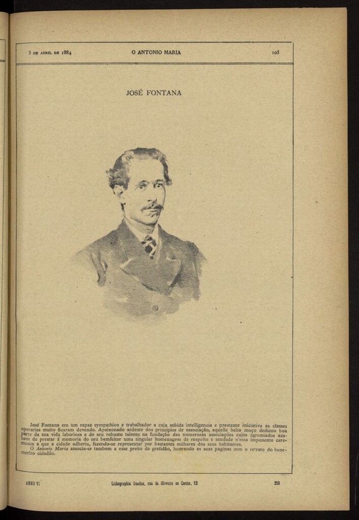 Miniatura de O António Maria del 3 de abril de 1884, nº 253