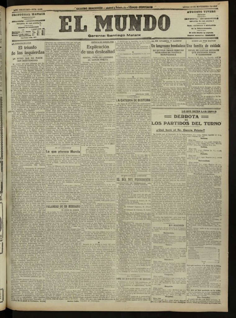 Miniatura de El Mundo del 12 de noviembre de 1917