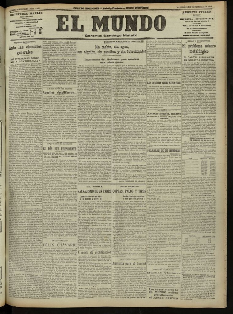 Miniatura de El Mundo del 13 de noviembre de 1917