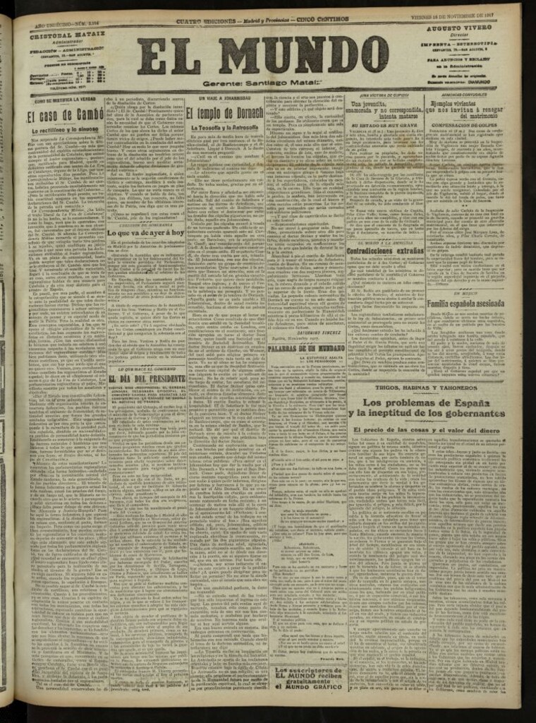 Miniatura de El Mundo del 16 de noviembre de 1917