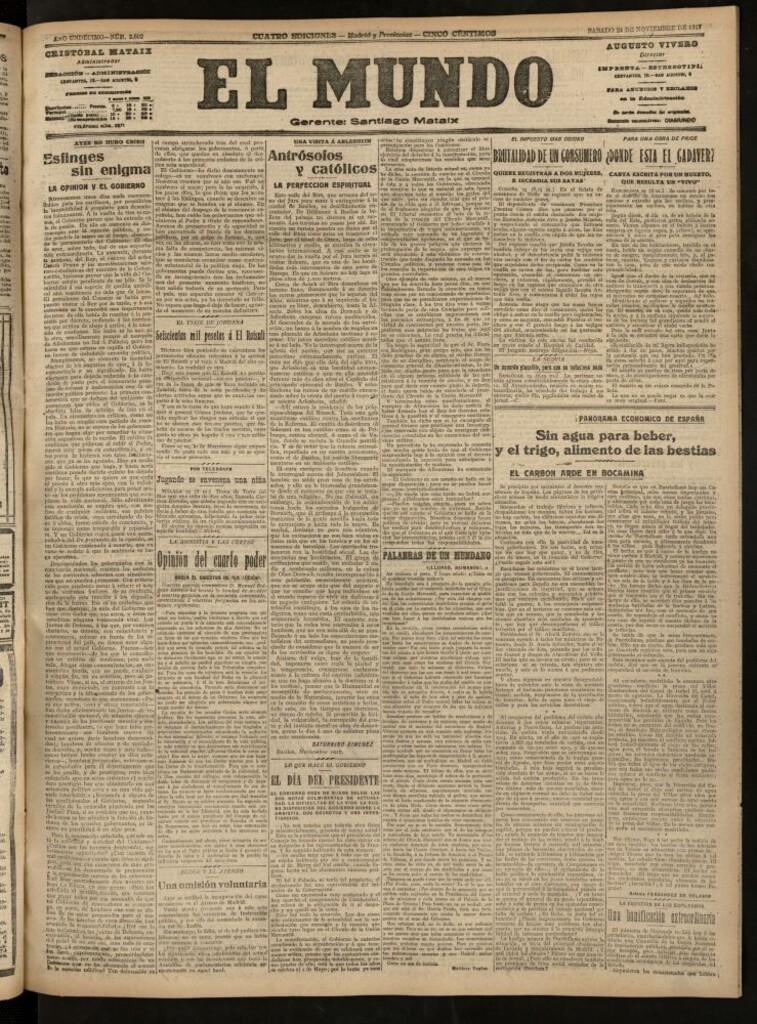 Miniatura de El Mundo del 24 de noviembre de 1917
