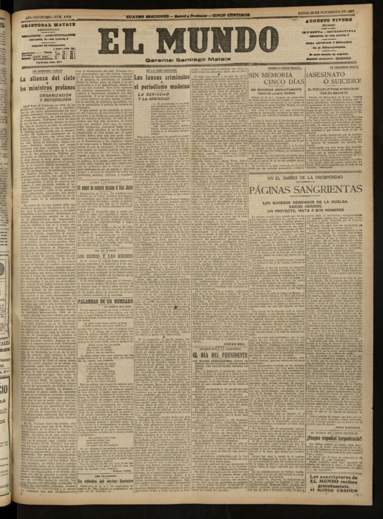 Miniatura de El Mundo del 26 de noviembre de 1917