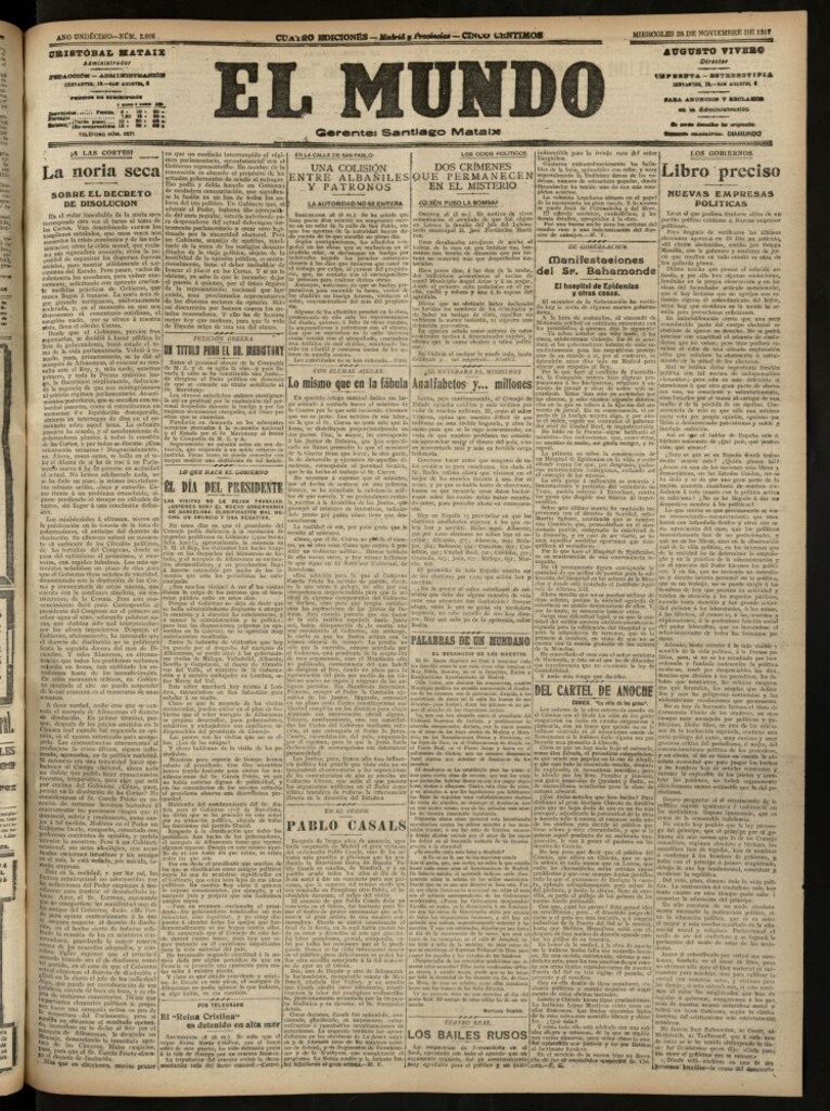 Miniatura de El Mundo del 28 de noviembre de 1917