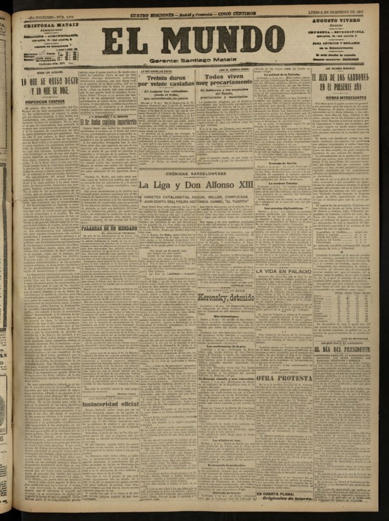 Miniatura de El Mundo del 3 de diciembre de 1917