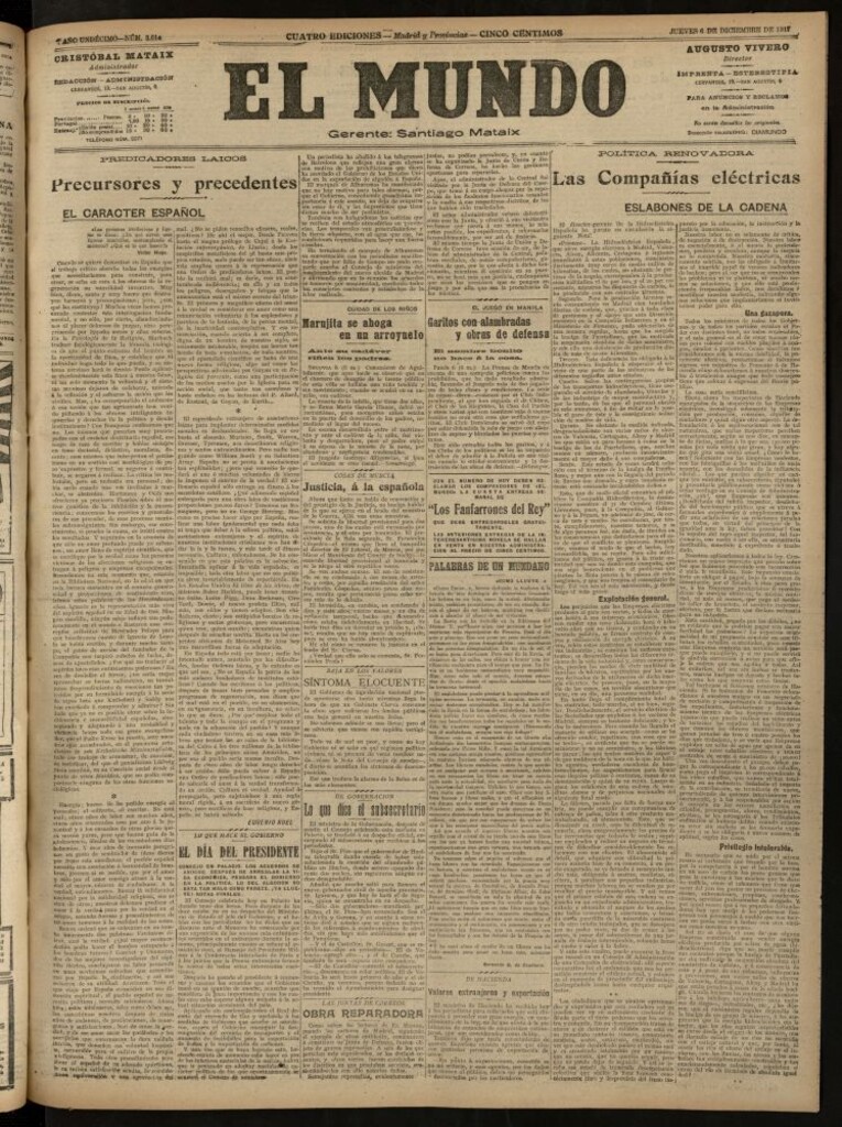 Miniatura de El Mundo del 6 de diciembre de 1917