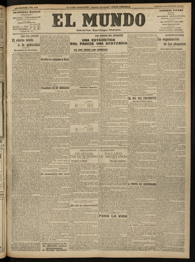 Miniatura de El Mundo del 7 de diciembre de 1917