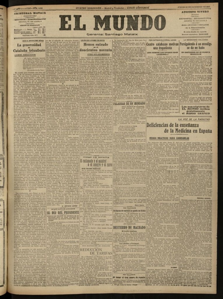 Miniatura de El Mundo del 13 de diciembre de 1917
