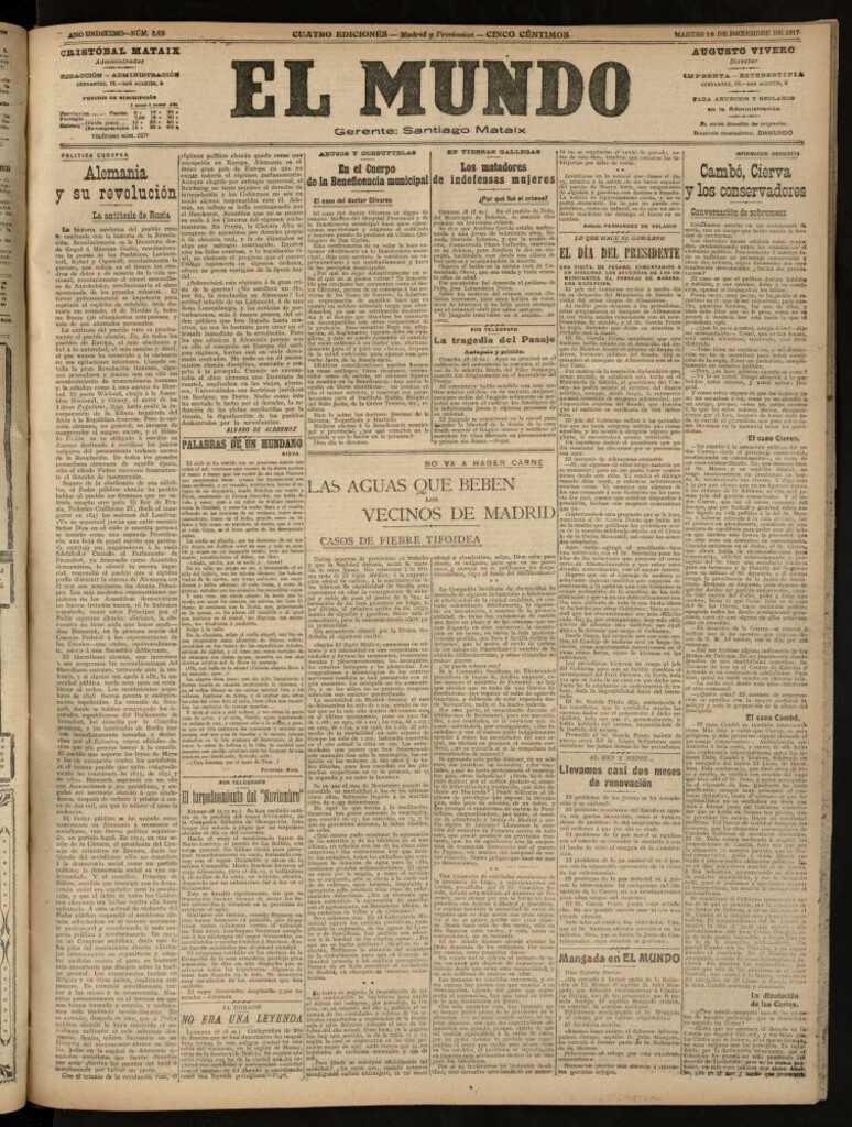 Miniatura de El Mundo del 18 de diciembre de 1917