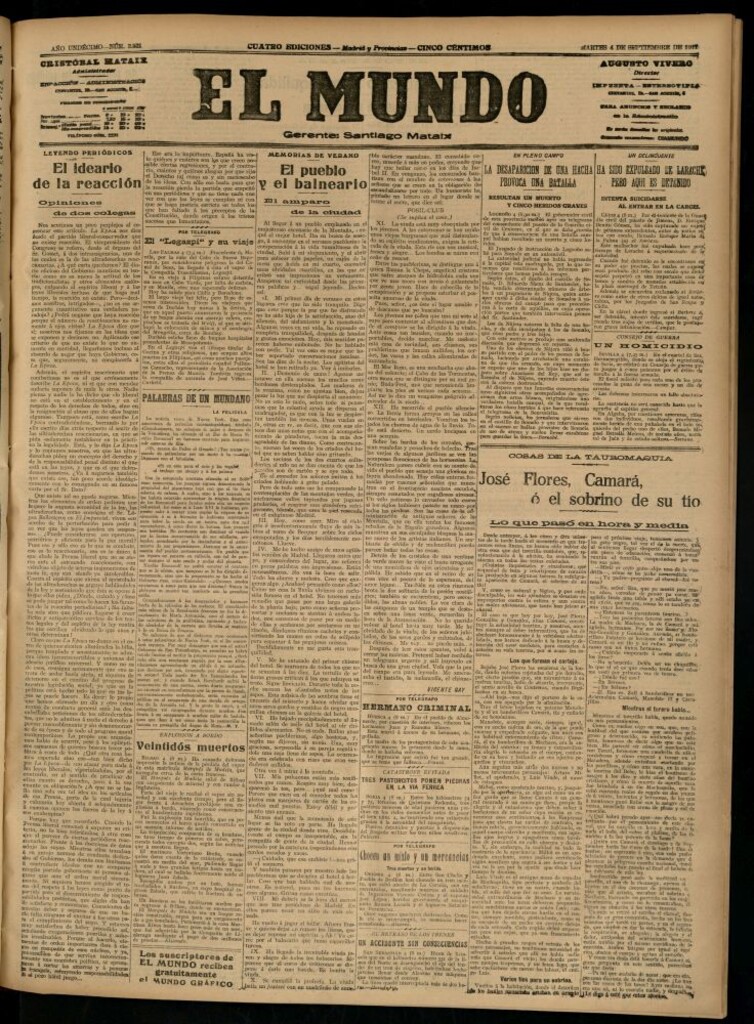 Miniatura de El Mundo del 4 de septiembre de 1917 (edición de provincias)