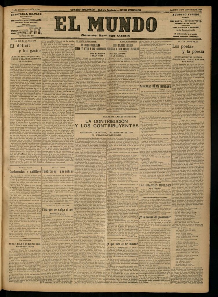 Miniatura de El Mundo del 13 de octubre de 1917 (edición de provincias)