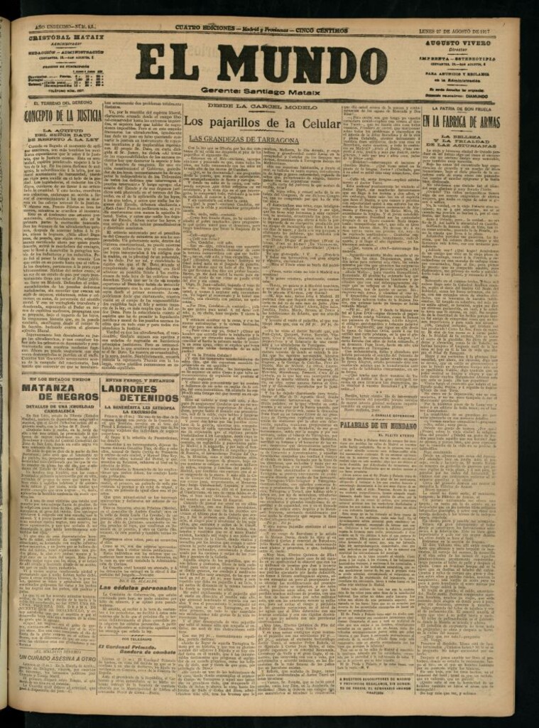Miniatura de El Mundo del 27 de octubre de 1917 (edición de provincias)