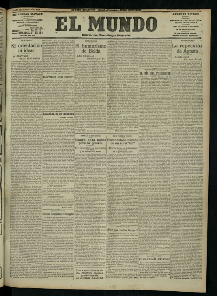 Miniatura de El Mundo del 10 de noviembre de 1917 (edición de provincias)