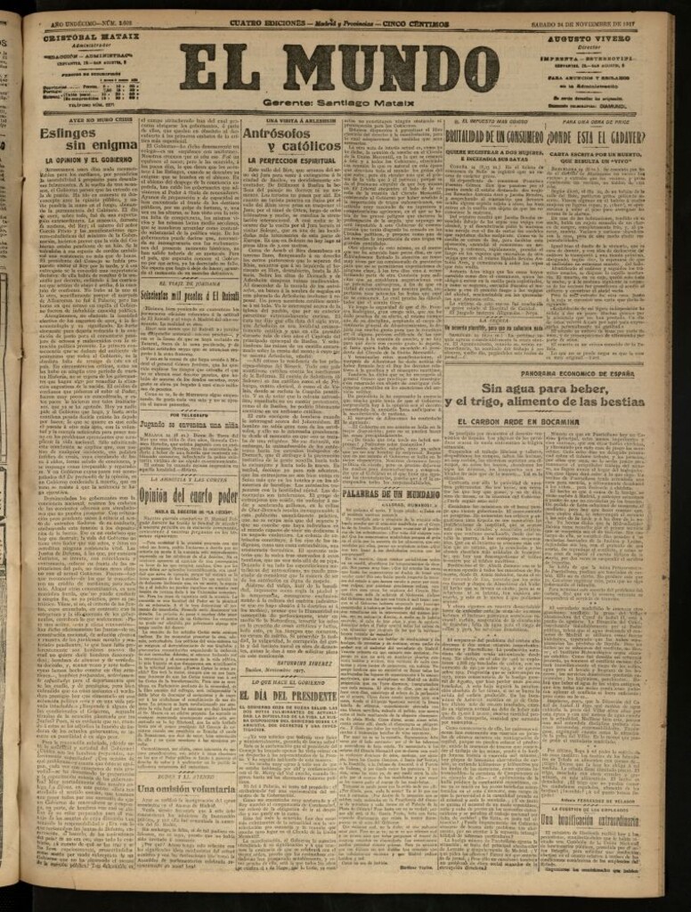 Miniatura de El Mundo del 24 de noviembre de 1917 (edición de provincias)