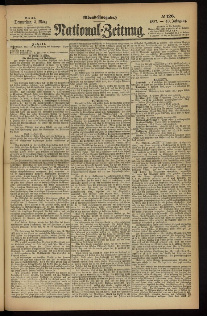 Miniatura de National Zeitung del 3 de marzo de 1887, nº 126