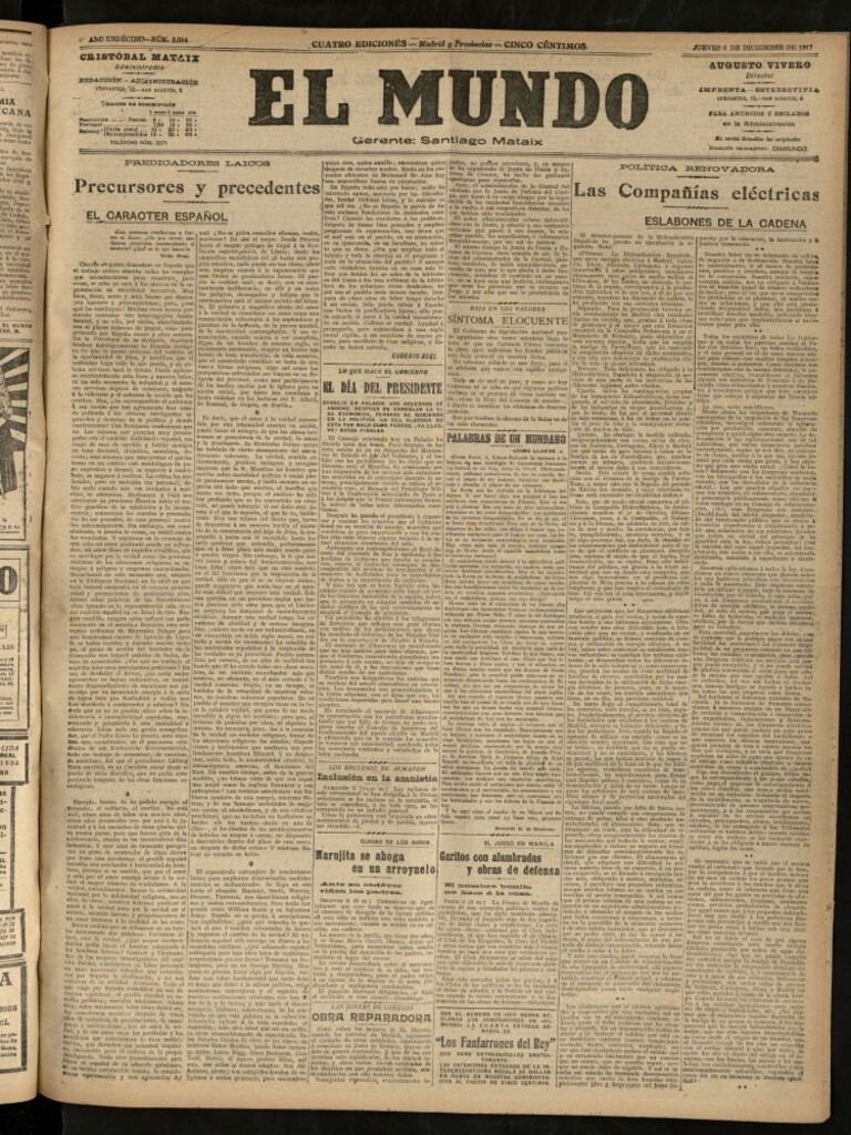 Miniatura de El Mundo del 6 de diciembre de 1917 (edición de provincias)