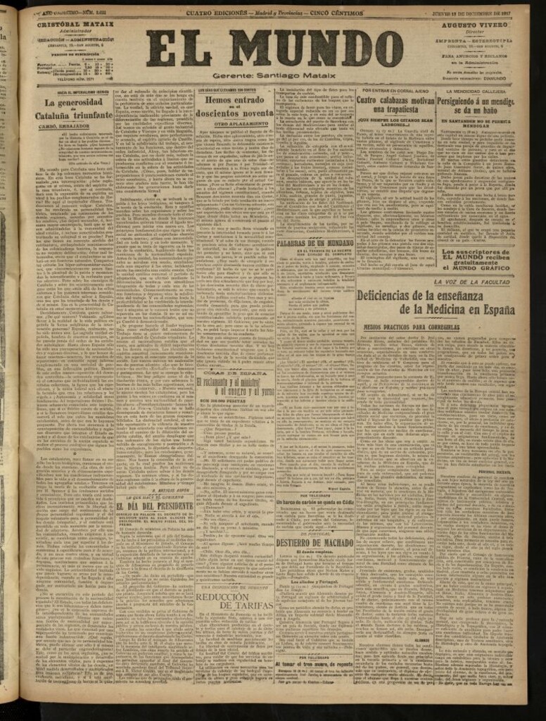 Miniatura de El Mundo del 13 de diciembre de 1917 (edición de provincias)