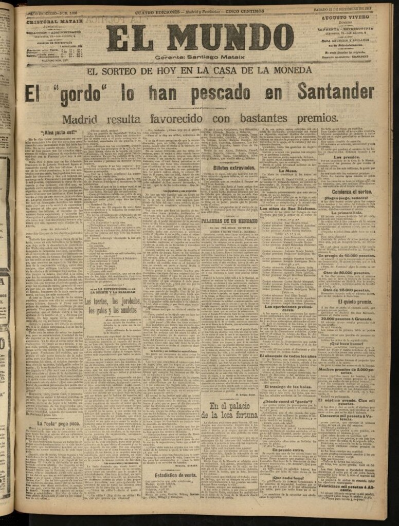 Miniatura de El Mundo del 22 de diciembre de 1917 (edición de provincias)