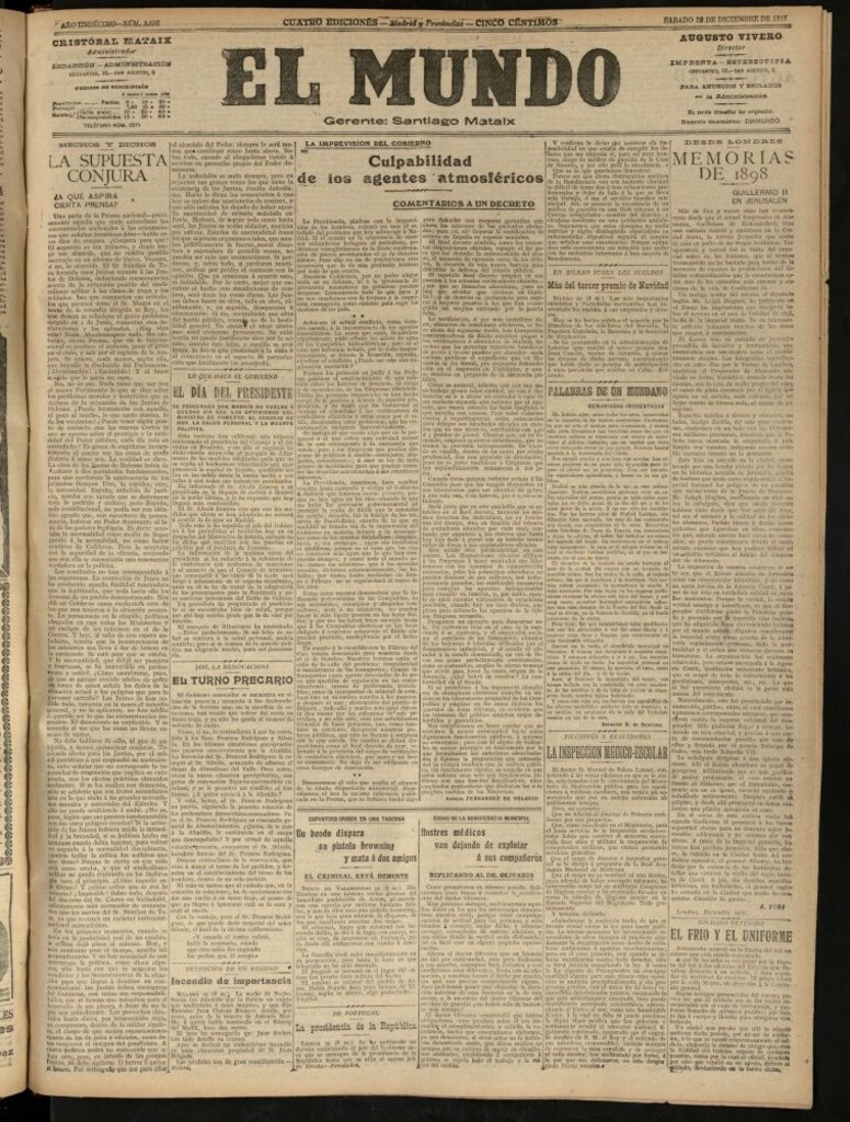 Miniatura de El Mundo del 29 de diciembre de 1917 (edición de provincias)