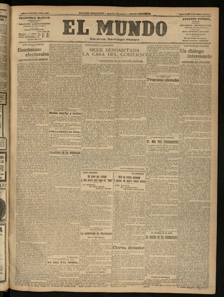 Miniatura de El Mundo del 2 de enero de 1918