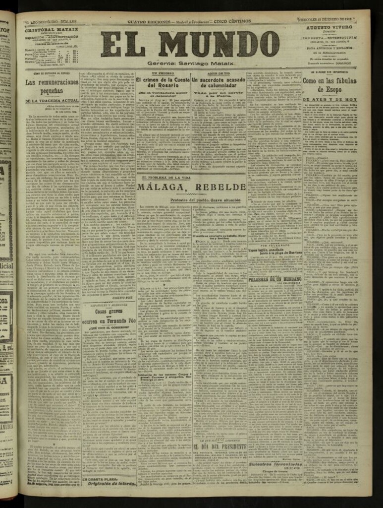 Miniatura de El Mundo del 16 de enero de 1918