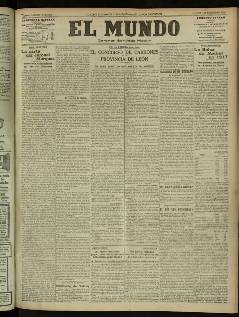 Miniatura de El Mundo del 1 de febrero de 1918