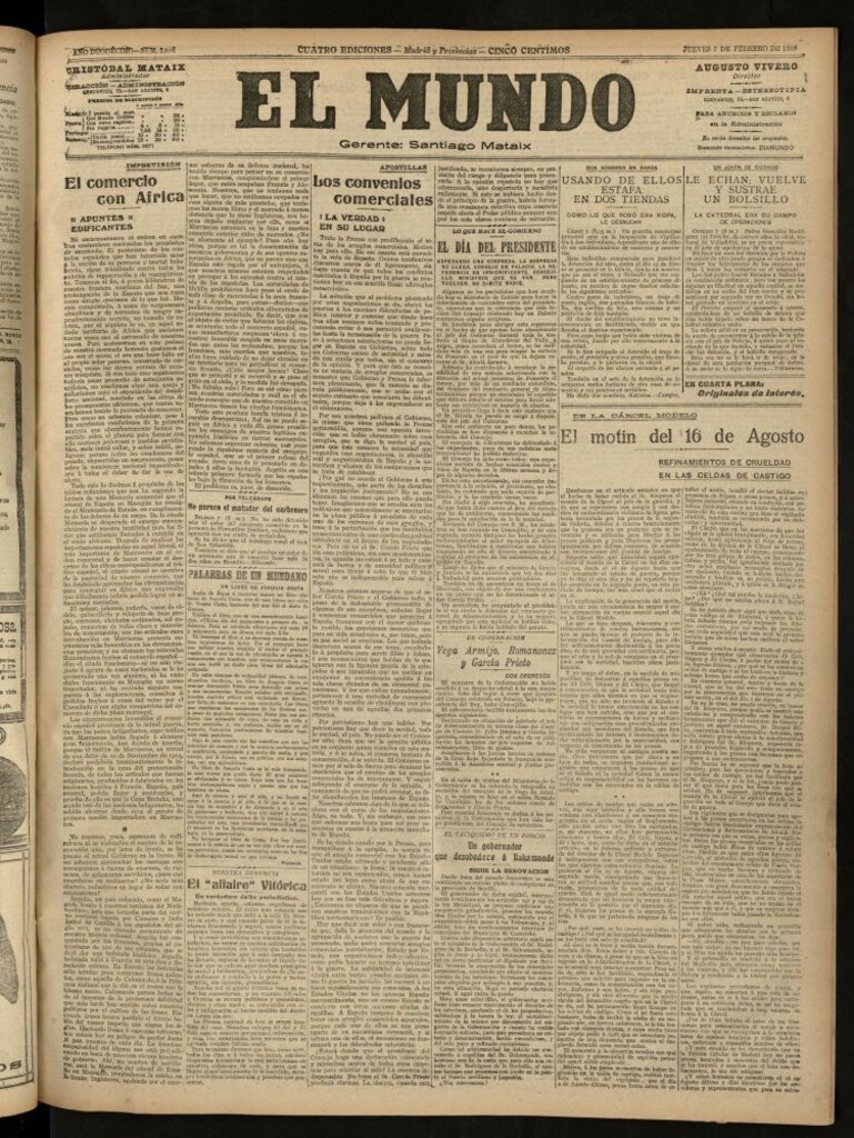 Miniatura de El Mundo del 7 de febrero de 1918