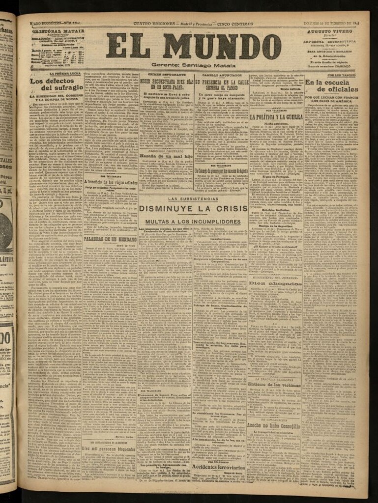 Miniatura de El Mundo del 10 de febrero de 1918