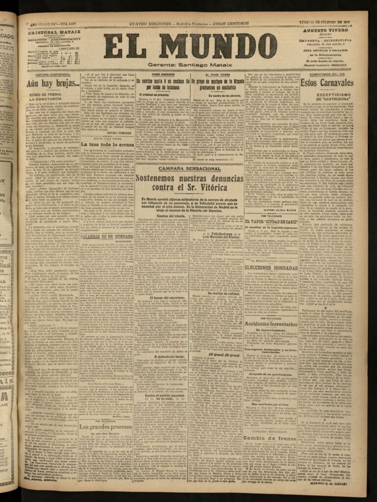 Miniatura de El Mundo del 11 de febrero de 1918