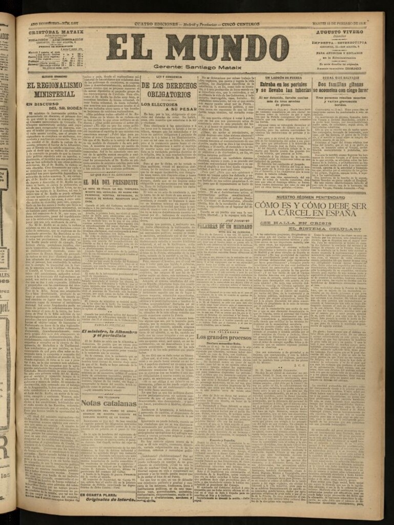 Miniatura de El Mundo del 12 de febrero de 1918