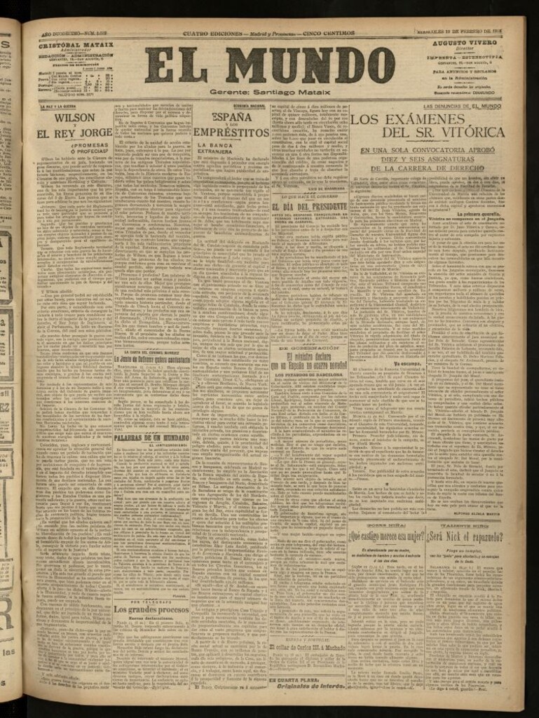 Miniatura de El Mundo del 13 de febrero de 1918
