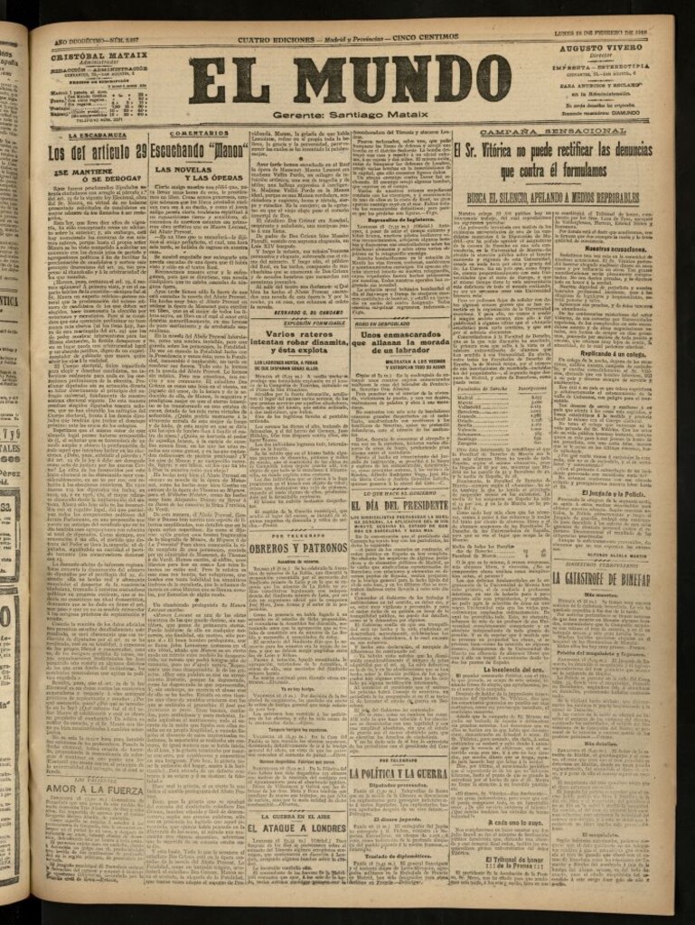 Miniatura de El Mundo del 18 de febrero de 1918