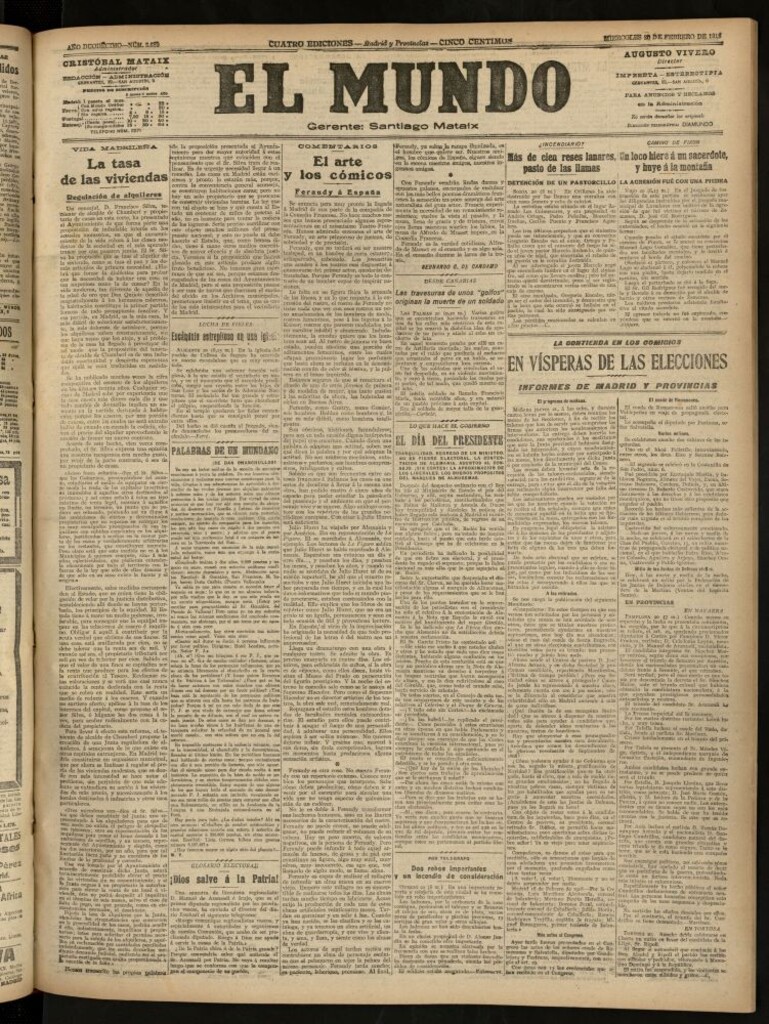 Miniatura de El Mundo del 20 de febrero de 1918