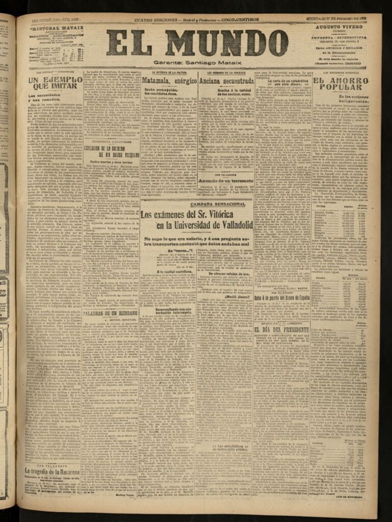 Miniatura de El Mundo del 27 de febrero de 1918