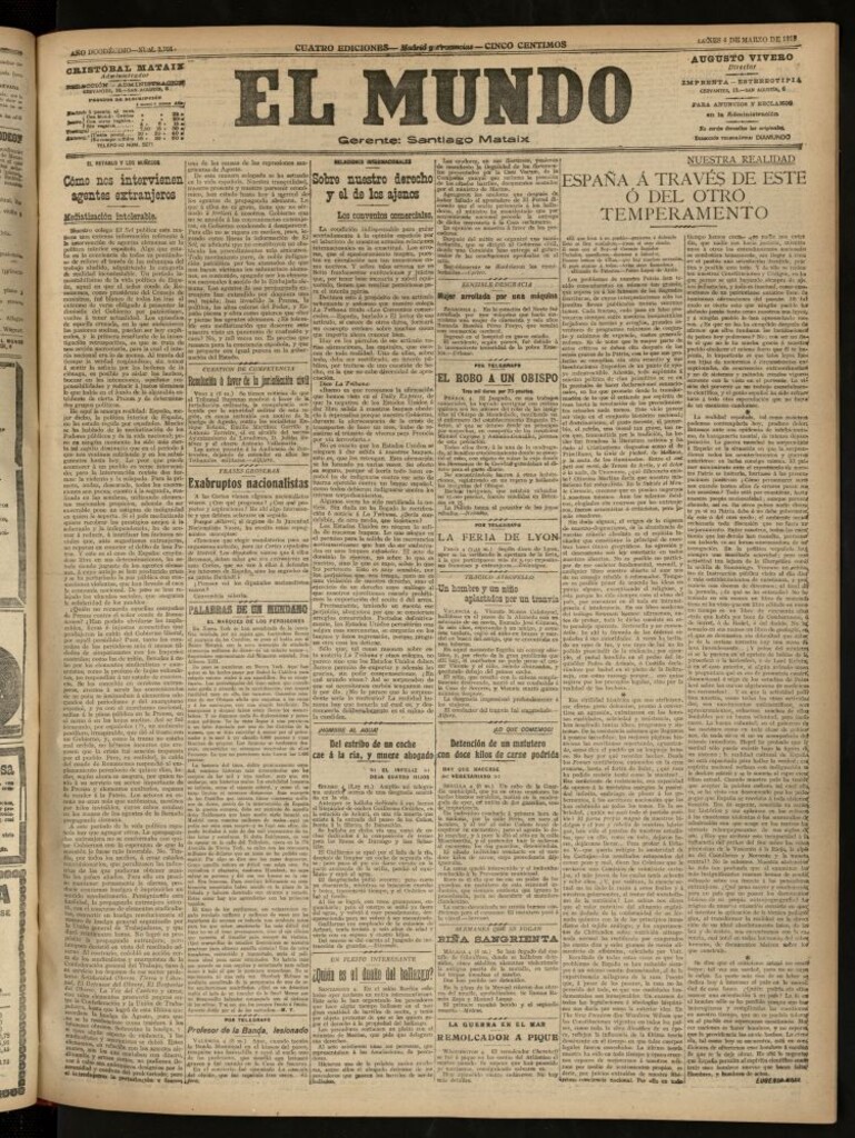 Miniatura de El Mundo del 4 de marzo de 1918