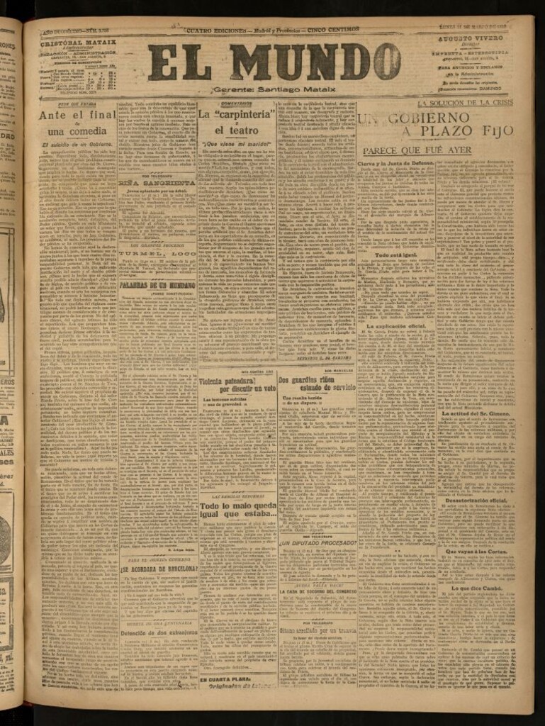Miniatura de El Mundo del 11 de marzo de 1918