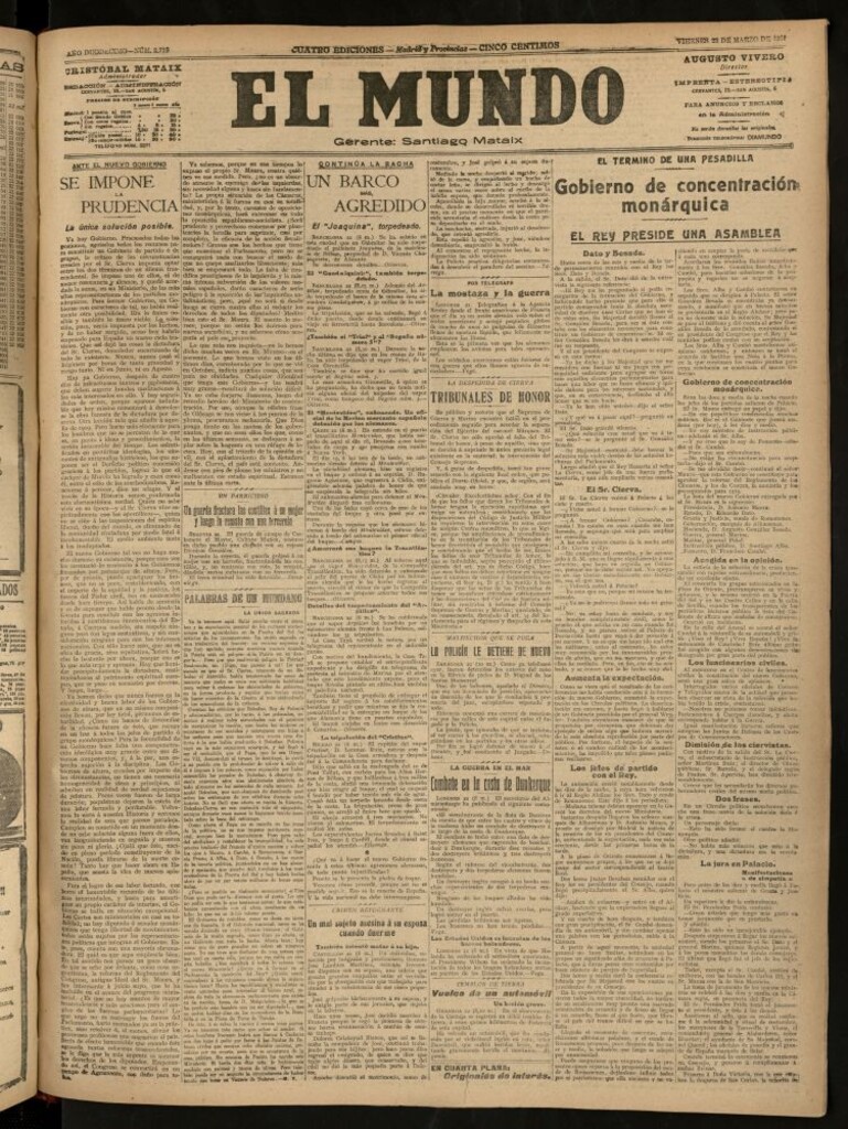 Miniatura de El Mundo del 22 de marzo de 1918