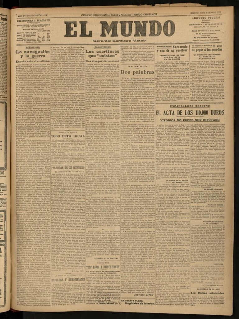 Miniatura de El Mundo del 26 de marzo de 1918
