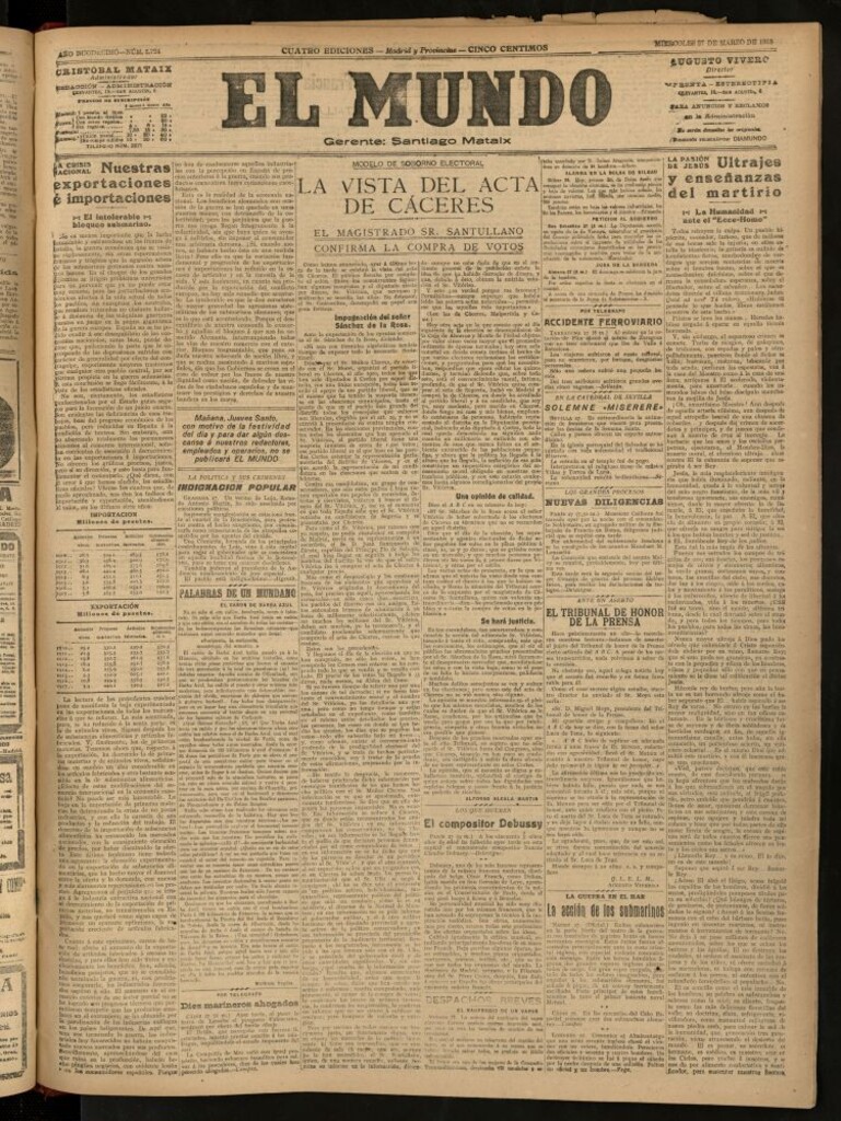Miniatura de El Mundo del 27 de marzo de 1918