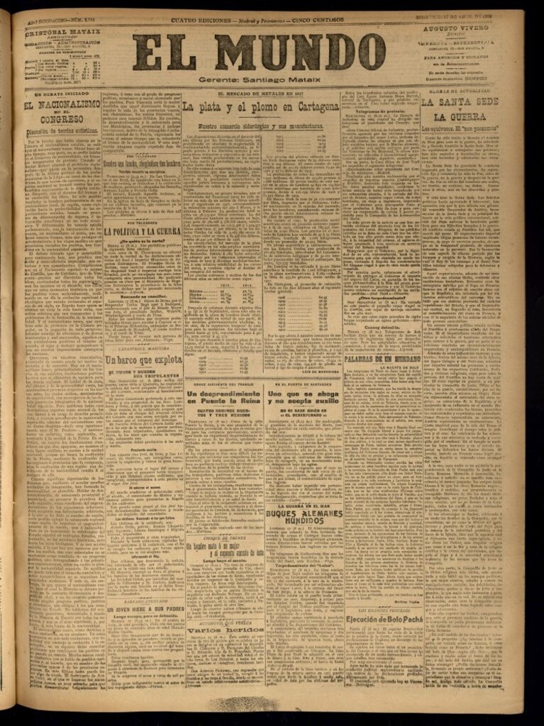 Miniatura de El Mundo del 17 de abril de 1918