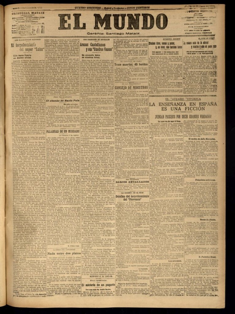 Miniatura de El Mundo del 18 de abril de 1918