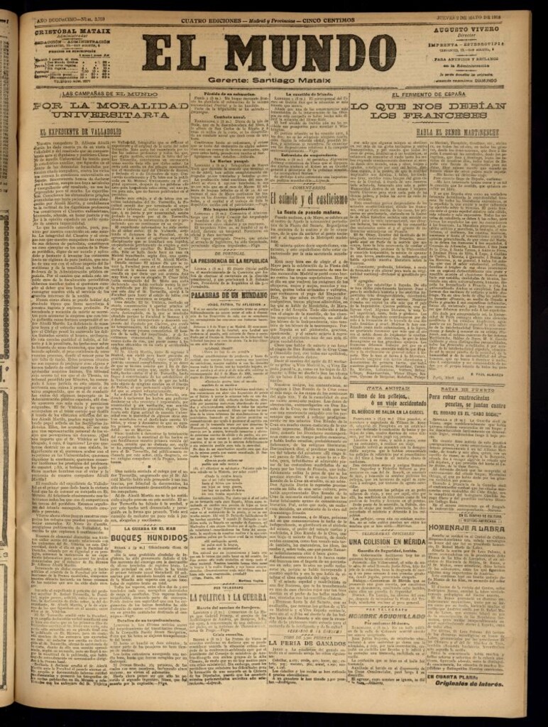 Miniatura de El Mundo del 2 de mayo de 1918