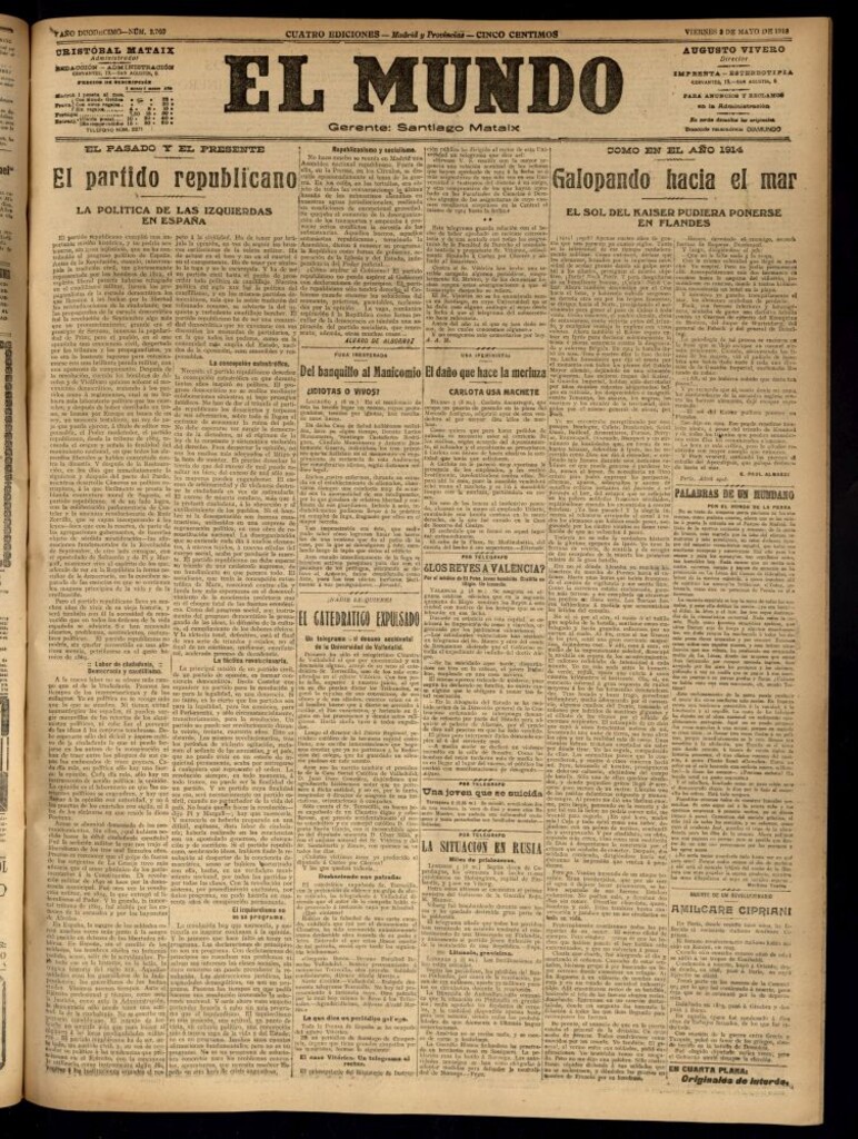 Miniatura de El Mundo del 3 de mayo de 1918