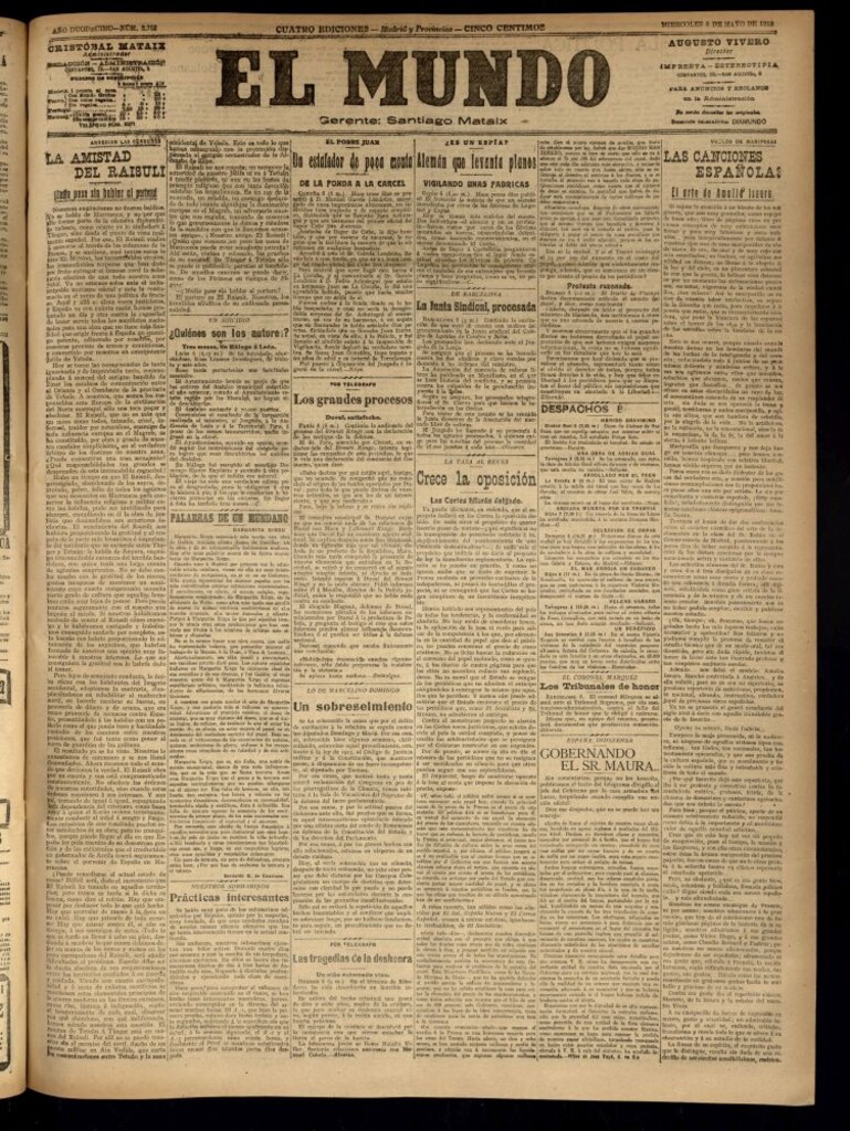 Miniatura de El Mundo del 8 de mayo de 1918