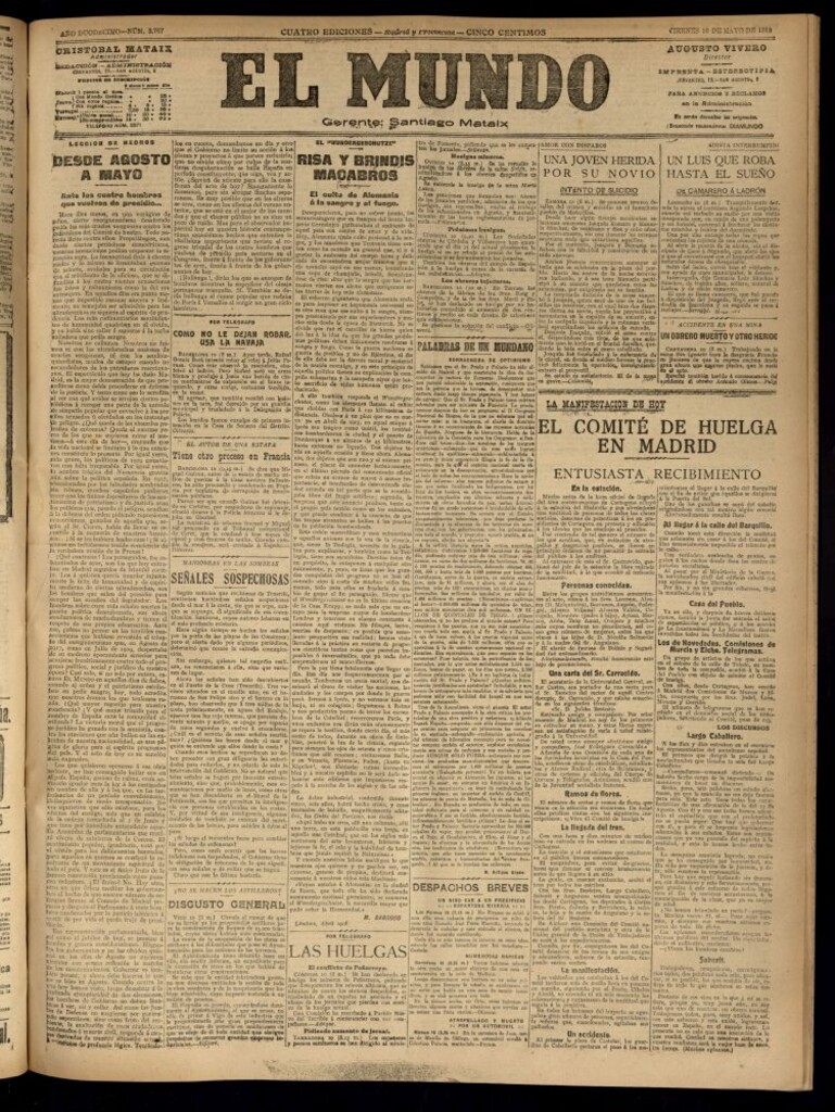 Miniatura de El Mundo del 10 de mayo de 1918