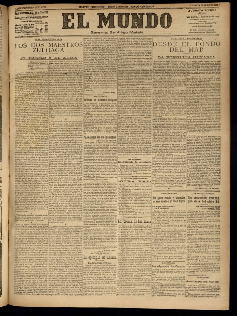 Miniatura de El Mundo del 13 de mayo de 1918