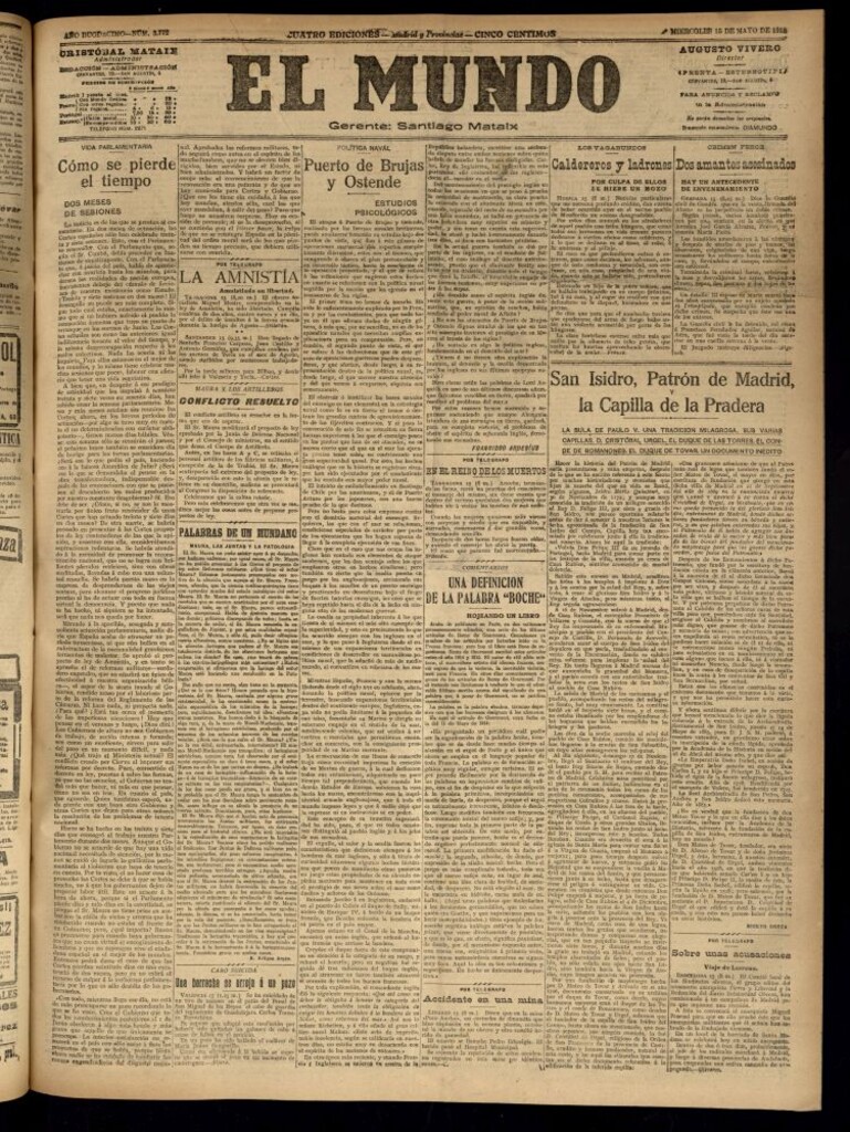 Miniatura de El Mundo del 15 de mayo de 1918