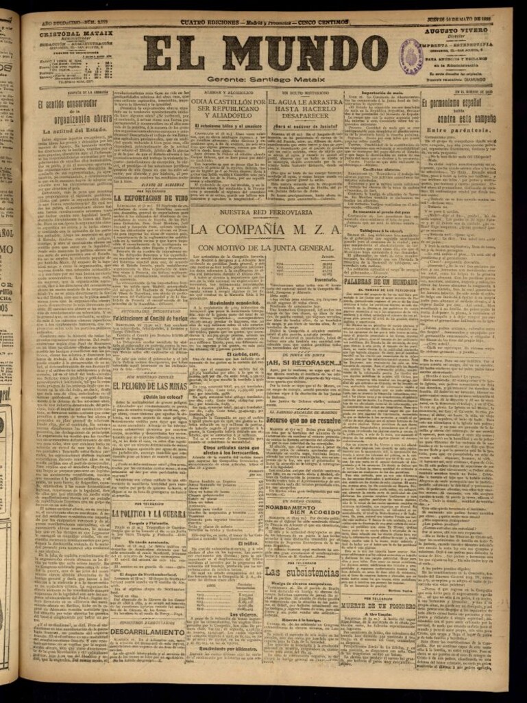 Miniatura de El Mundo del 16 de mayo de 1918