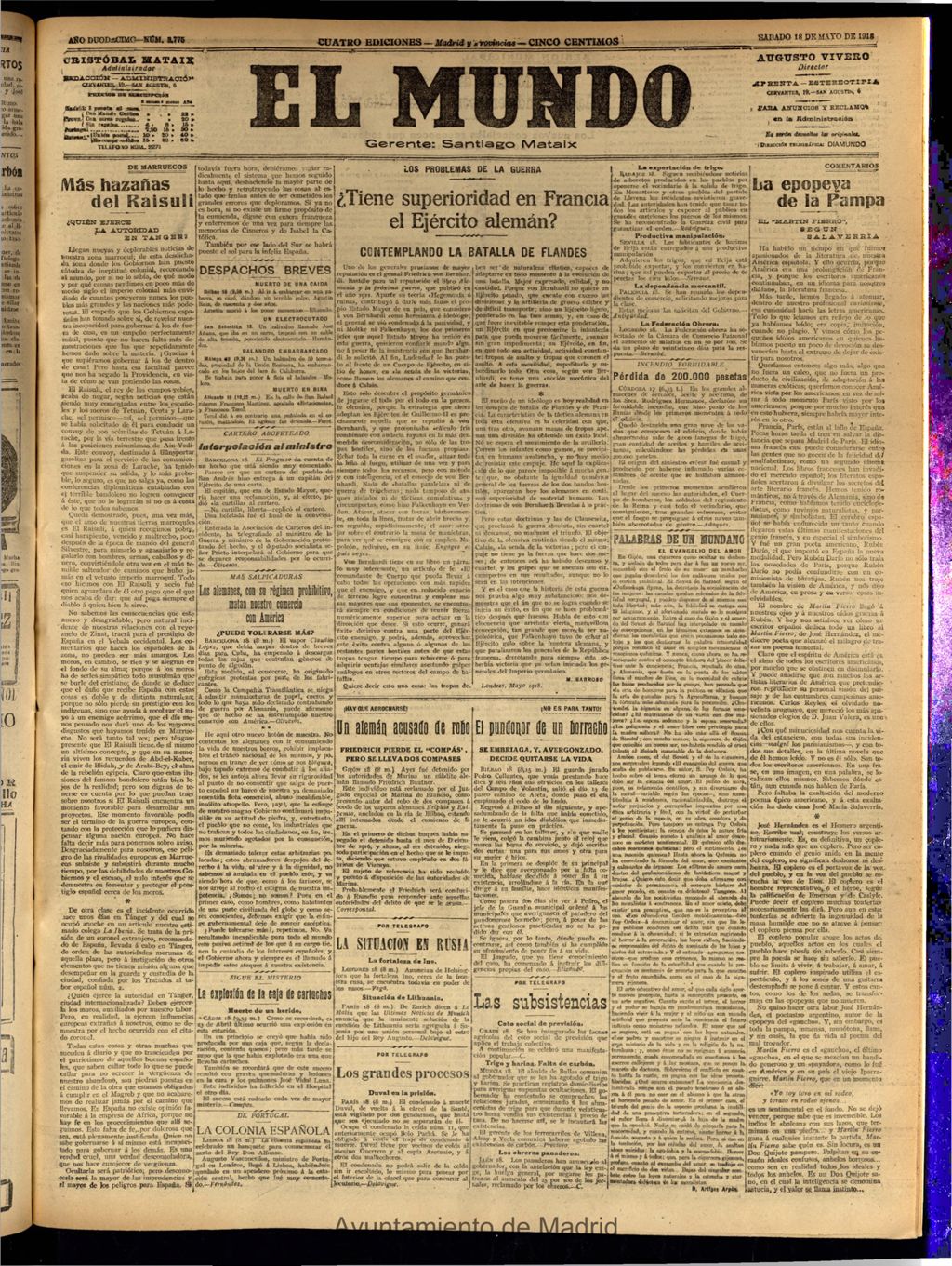Miniatura de El Mundo del 18 de mayo de 1918