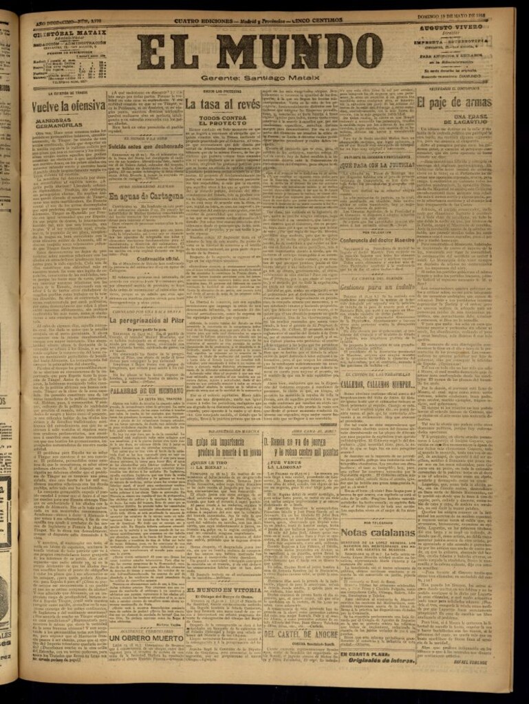 Miniatura de El Mundo del 19 de mayo de 1918